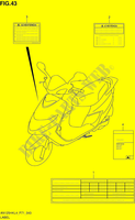 ETIKETTE für Suzuki BURGMAN 125 2014
