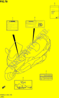 ETIKETTE (AN650L4 E02) für Suzuki BURGMAN 650 2014