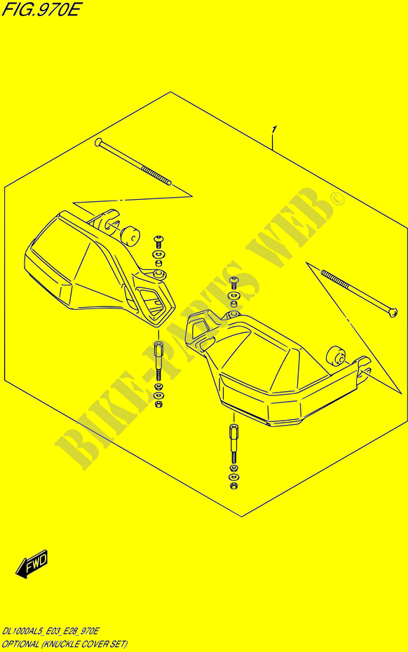 OPTIONEN (KNUCKLE COVER SET) für Suzuki V-STROM 1000 2015