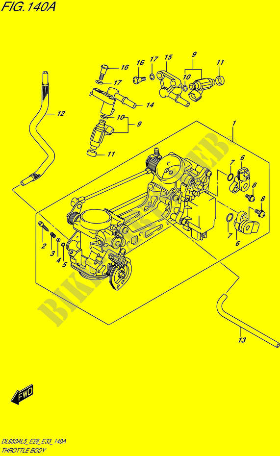 DROSSELKLAPPENGEHÄUSE (DL650AL5 E28) für Suzuki V-STROM 650 2015