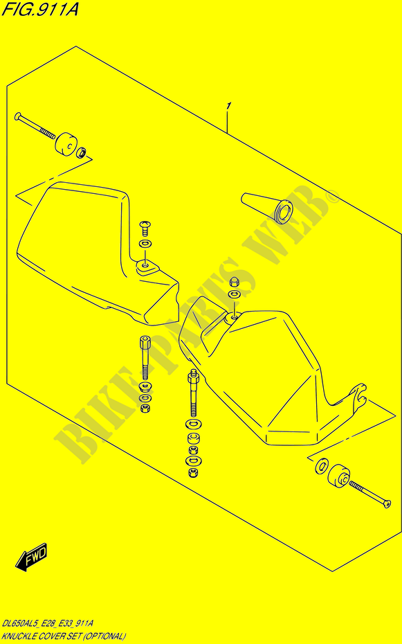 KNECHEL DECKE(KNECHEL DECKEL) GING UNTER (OPTIONAL) für Suzuki V-STROM 650 2015