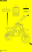 ETIKETTE (RM85LL5 P28) für Suzuki RM 85 2015