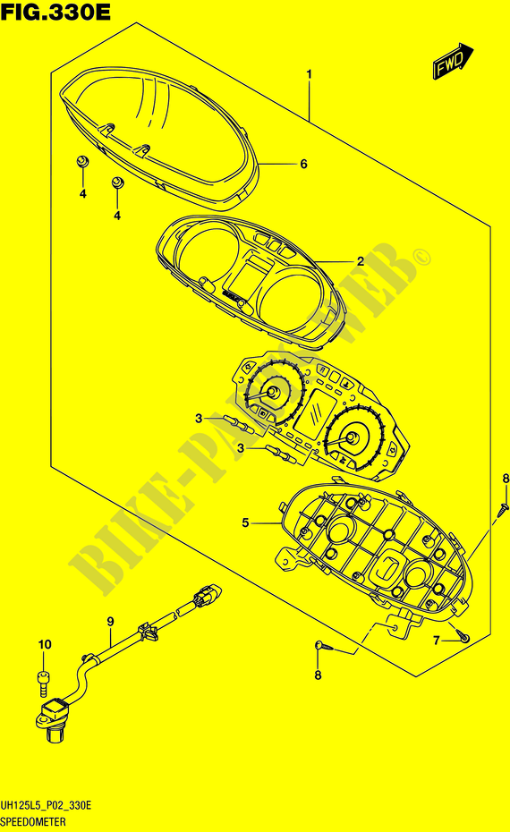 TACHOMETER (UH125AL5 P04) für Suzuki BURGMAN 125 2015