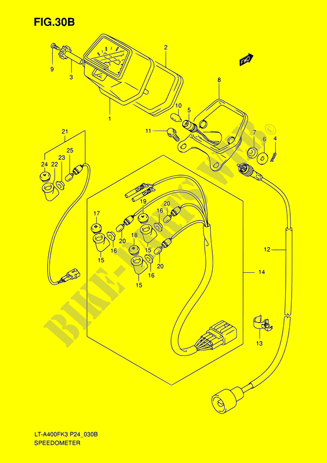 TACHOMETER (MODEL K6/K7) für Suzuki EIGER 400 2012