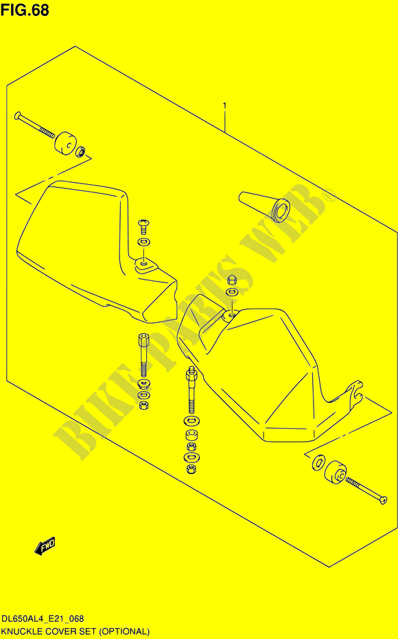 KNUCKLE ABDECKUNGEN (OPTIONAL) für Suzuki V-STROM 650 2014