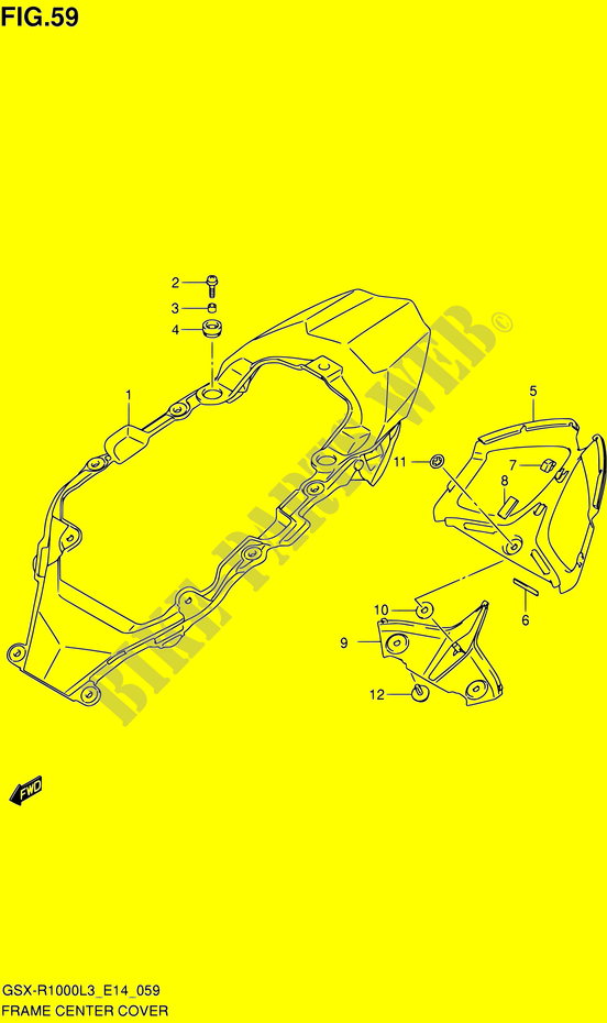 ZENTRALE VERKLEIDUNG (GSX R1000ZL3 E14) für Suzuki GSX-R 1000 2013