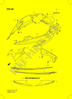 HINTERE VERKLEIDUNG (UH200ZRL3 P19) für Suzuki BURGMAN 200 2013
