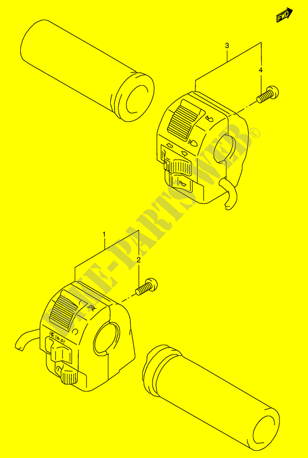SCHALTER (MODEL T/V/W/X/Y/K1/K2/K3) für Suzuki BOULEVARD 650 1996