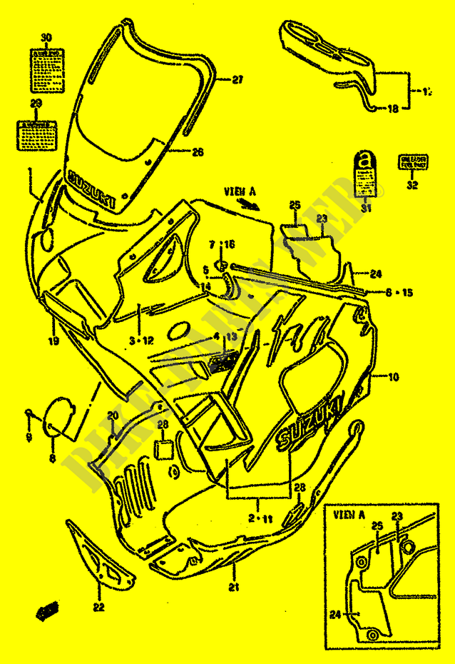 VERKLEIDUNG (MODEL N) für Suzuki GSX-F 750 1994