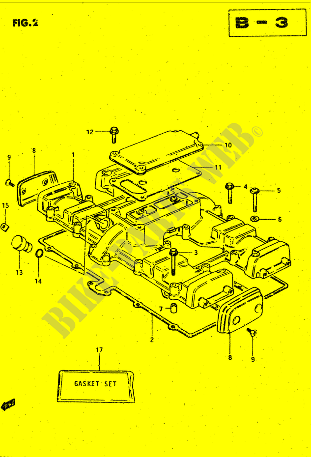 ZYLINDER KOPF ABDECKUNG (E.NO.103622~) für Suzuki GSX-S 750 1982