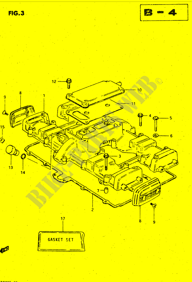 ZYLINDER KOPF ABDECKUNG (MODEL D) für Suzuki GSX-S 750 1982