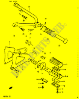 FUSSSTETZE VERKLEIDUNG/RAHMEN 125 suzuki-motorrad RG 1988 DP020807