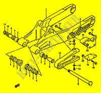 HINTERER SCHWING ARM (MODEL J) für Suzuki RM 125 1986