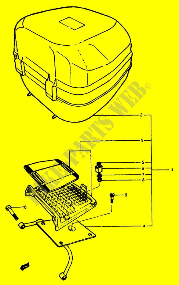 SATTEL BOX (OPTIONAL) für Suzuki AP 50 1996