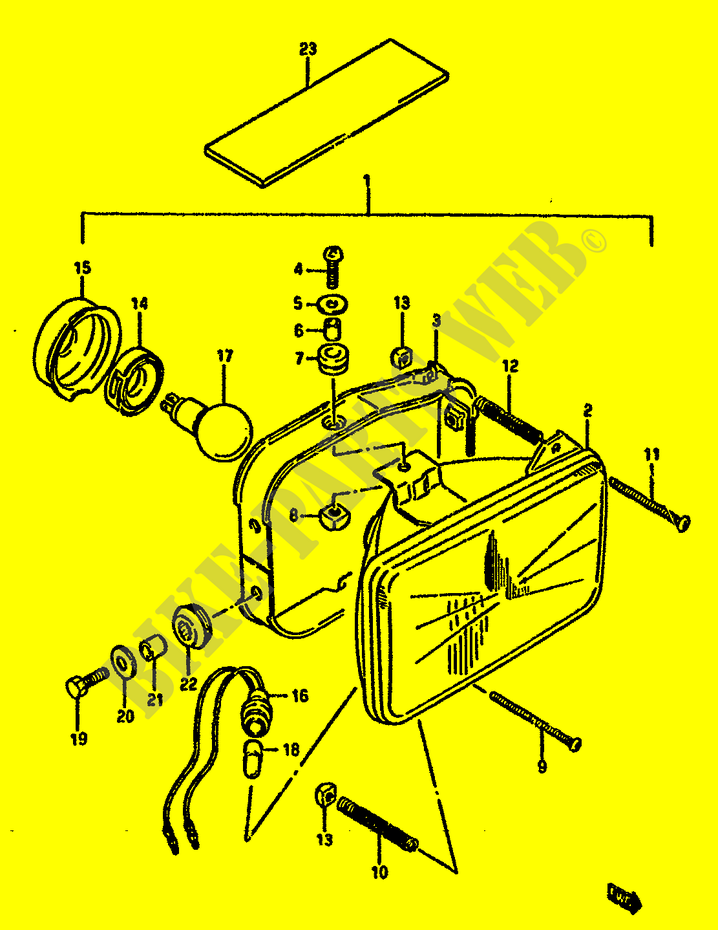 SCHEINWERFER (E2,E4,E15,E18,E21) für Suzuki DR 125 1988