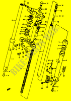 VORDERGABEL (MODEL D F.NO.111266~ / MODEL E/F/G/J) für Suzuki RG 50 1985