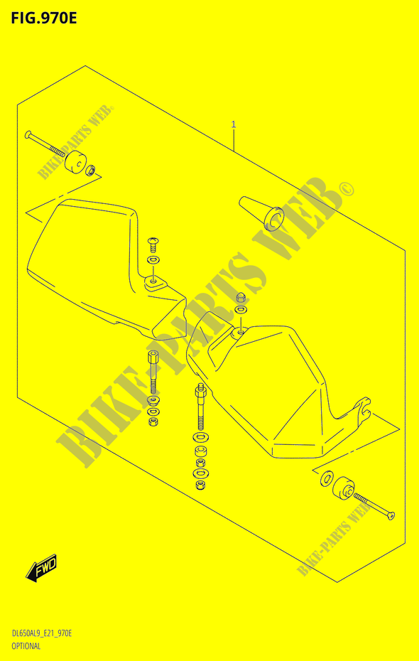 OPTIONEN (KNUCKLE COVER SET) (DL650A,DL650AUE) für Suzuki V-STROM 650 2019