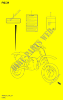 ETIKETTE (RM85LL4 P28) für Suzuki RM 85 2014