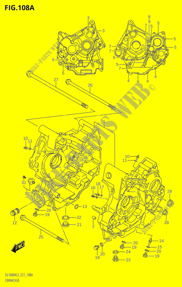 CRANKCASE für Suzuki V-STROM 1000 2015