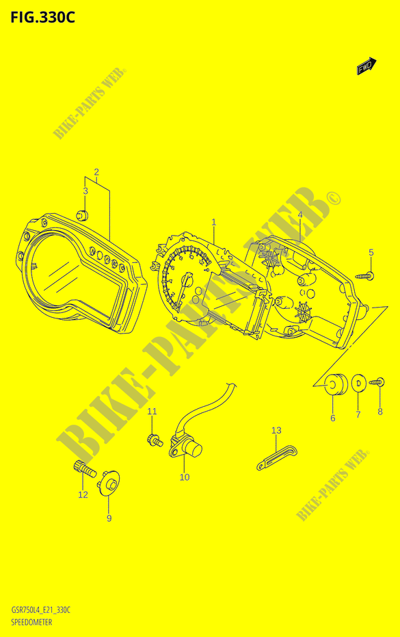 TACHOMETER (GSR750UE:L4:E21) für Suzuki GSR 750 2014