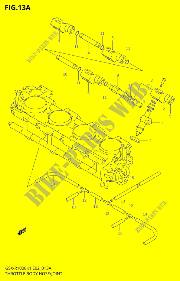INJEKTORENANT FLEXIBLE / ROTULE (GSX R1000K2) für Suzuki GSX-R 1000 2002