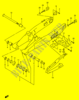HINTERER SCHWING ARM (MODEL M) für Suzuki RM 125 1989