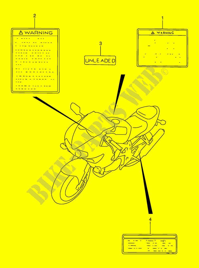 AUFSCHRIFT (MODEL V) für Suzuki TL-S 1000 2001