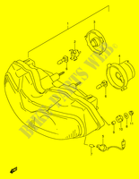 SCHEINWERFER (MODEL W/X/Y/K1 E4,E18,E22,E25,E34) für Suzuki TL-S 1000 1997