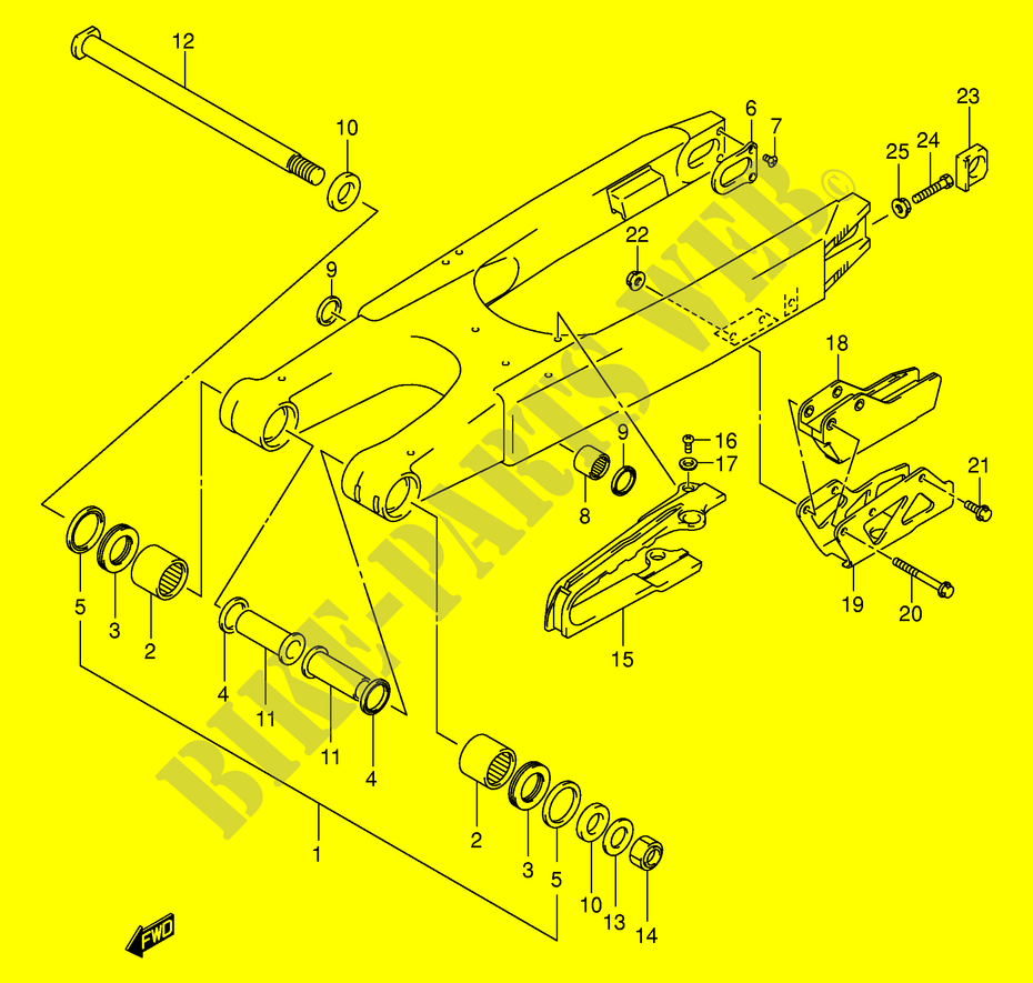HINTERER SCHWING ARM (MODEL K1/K2/K3) für Suzuki RM 125 2002