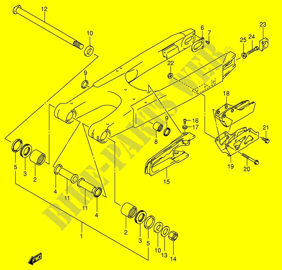 HINTERER SCHWING ARM (MODEL K4) für Suzuki RM 125 2001