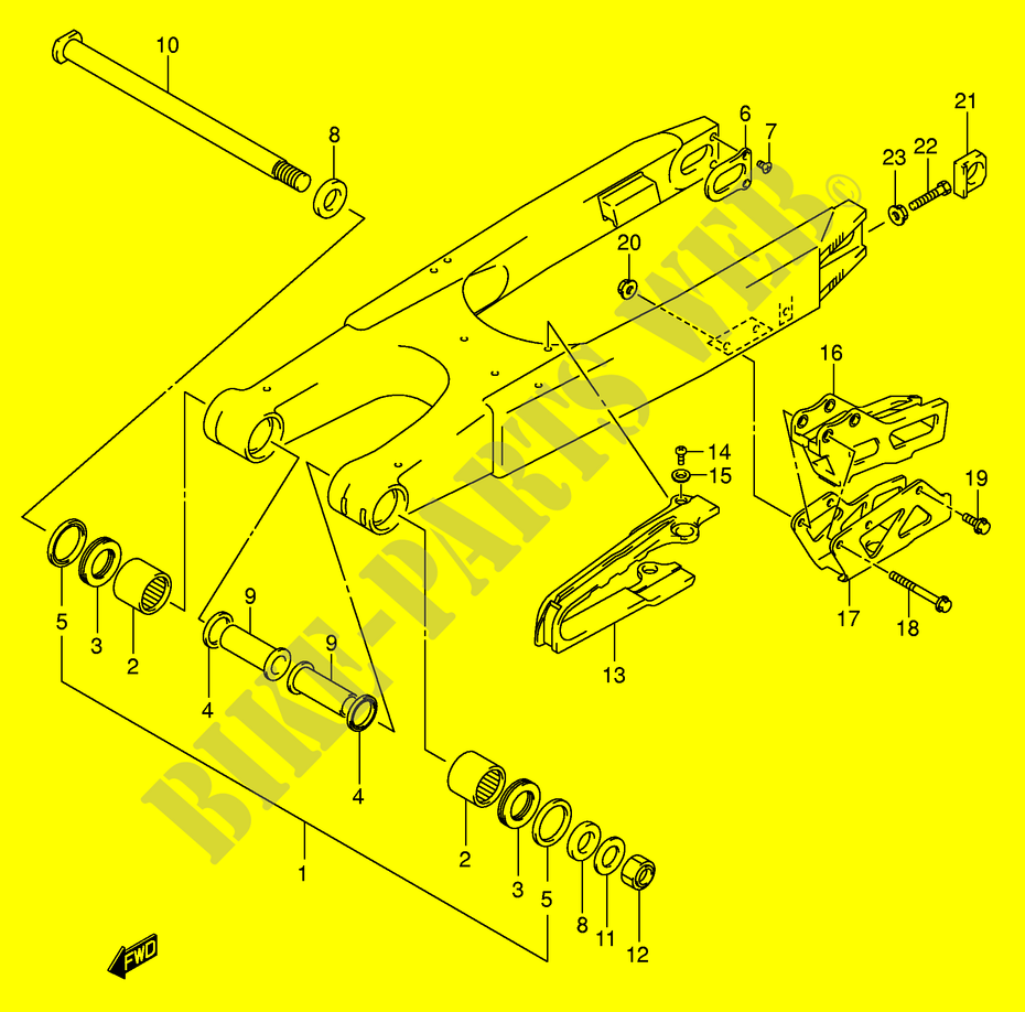 HINTERER SCHWING ARM (MODEL K5/K6) für Suzuki RM 125 2001