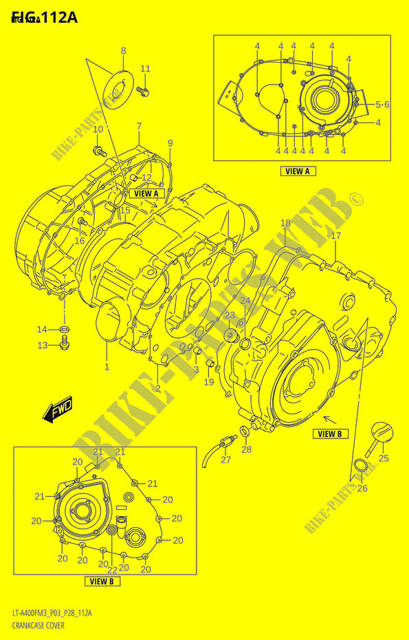 CRANKCASE ABDECKUNG für Suzuki KINGQUAD 400 2023