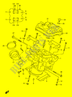HINTERER ZYLINDERKOPF (MODEL W/X/Y/K1) für Suzuki TL-S 1000 1997