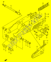 HINTERER SCHWING ARM (MODEL P/R) für Suzuki RMX 250 1992