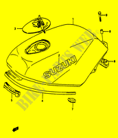 TREIBSTOFF TANK für Suzuki Autres-modeles 50 1994