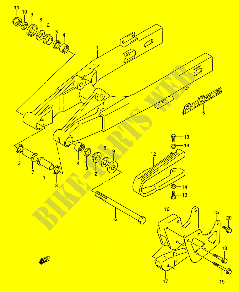 HINTERER SCHWING ARM (MODEL L) für Suzuki RM 80 1994