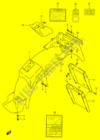 HINTERER KOTFLEGEL   AUFSCHRIFT (MODEL L/M/N/P/R) für Suzuki VX 800 1993