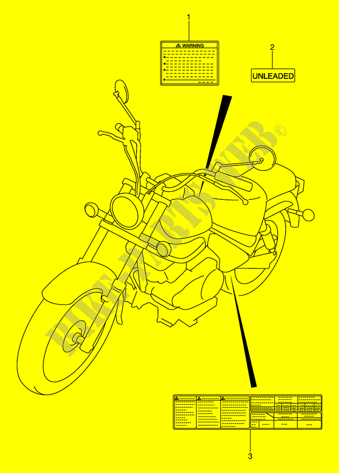 AUFSCHRIFT (MODEL Y) für Suzuki INTRUDER 250 2004