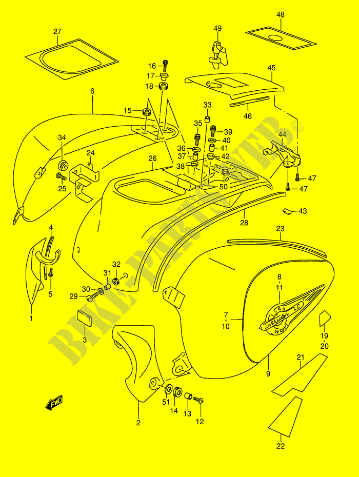 SEITENVERKLEIDUNG (MODEL W) für Suzuki INTRUDER 1500 2004