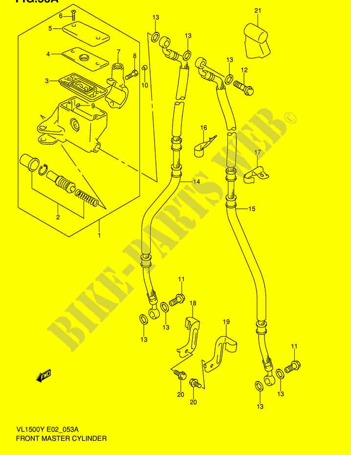 VORDERER HAUPTBREMSZYLINDER (MODEL K2/K3/K4) für Suzuki INTRUDER 1500 2004