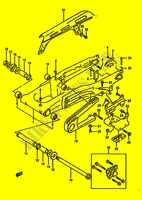 HINTERER SCHWING ARM (MODEL L/M/N/P) für Suzuki DR 350 1990
