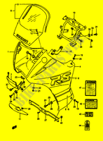 VERKLEIDUNG AUFKLEBER (MODEL J 0JW,28V) für Suzuki DR 650 1991