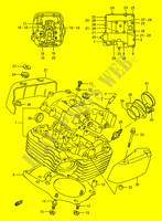 ZYLINDER KOPF (REAR) für Suzuki INTRUDER 1400 1988