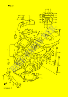 ZYLINDER KOPF (REAR) für Suzuki INTRUDER 750 1988