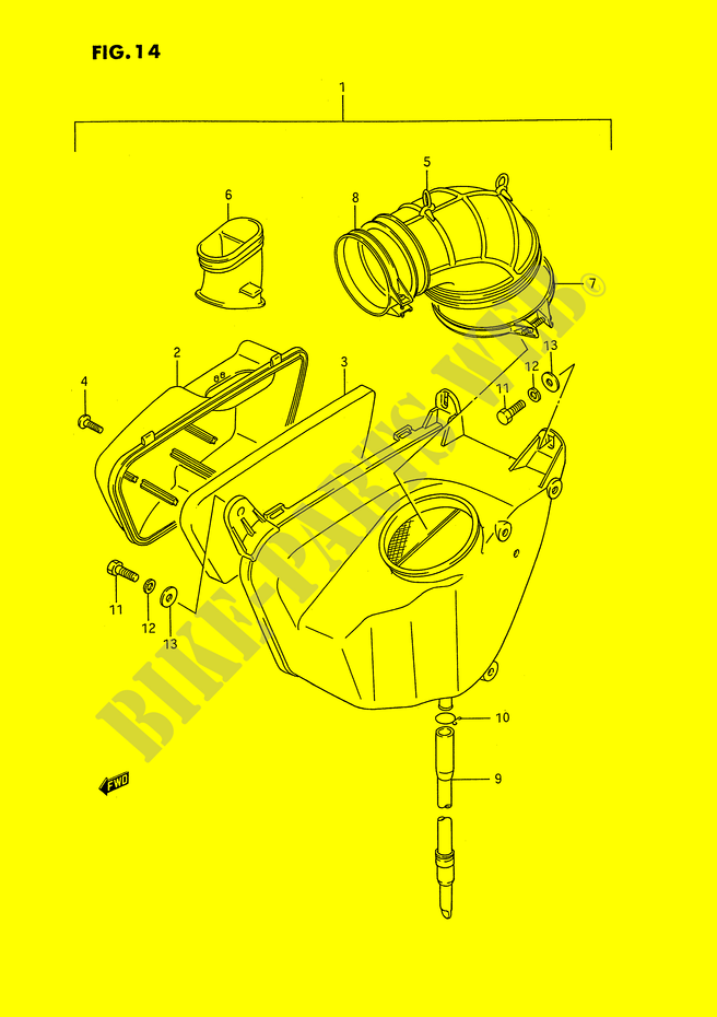 LUFTFILTER (REAR)(MODEL H/J/K/L/M/N/P/R) für Suzuki INTRUDER 1400 1992