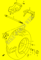 LINKES HINTERRAD (MODEL Y) für Suzuki QUADMASTER 500 1998