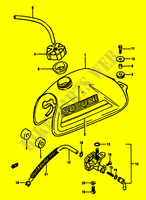 TREIBSTOFF TANK (MODEL E) für Suzuki MINIQUAD-SPORT 50 1988
