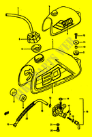 TREIBSTOFF TANK (MODEL F/G) für Suzuki MINIQUAD-SPORT 50 1988