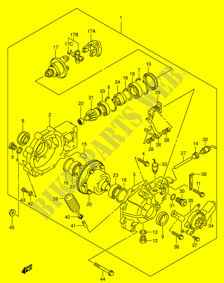 KEGEKRADGETRIEBE (FRONT) (MODEL K3) für Suzuki VINSON 500 2002