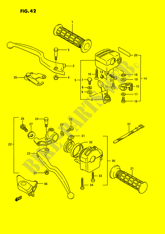 SCHALTER (MODEL H/J/K/L/M/N/P/R E17,E24) für Suzuki KINGQUAD 250 1993